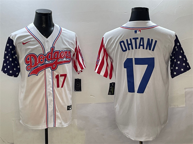 Men's Los Angeles Dodgers #17 Shohei Ohtani White Limited Stitched Baseball Jersey Men's Los Angeles Dodgers #17 Shohei Ohtani White Limited Stitched Baseball Jersey
